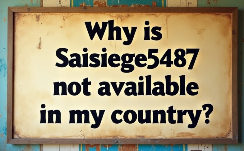 why is saisiege5487 not available in my country